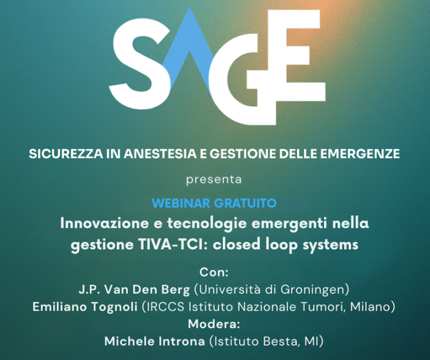 Webinar – Innovazione e tecnologie emergenti nella gestione TIVA-TCI – closed loop systems