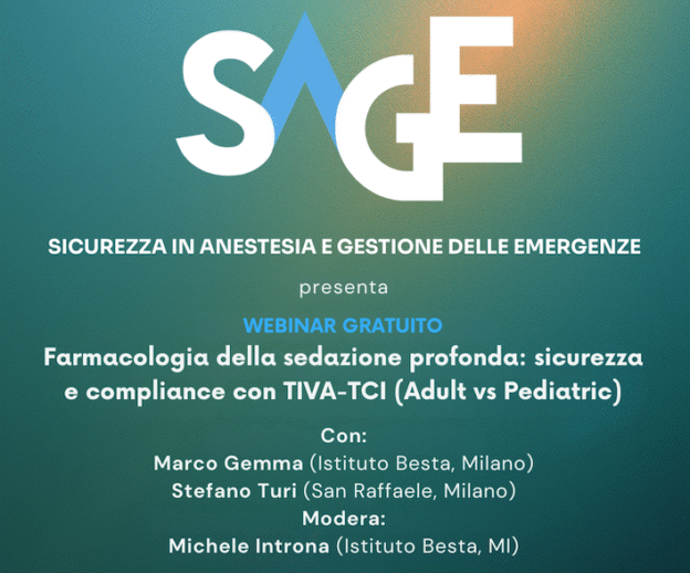 Webinar – Farmacologia della sedazione profonda: sicurezza e compliance con TIVA-TCI (Adult vs Pediatric)